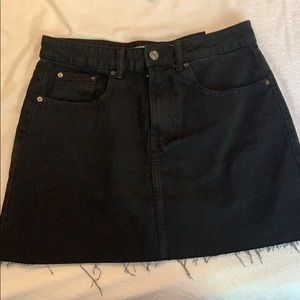 Zara black jean skirt